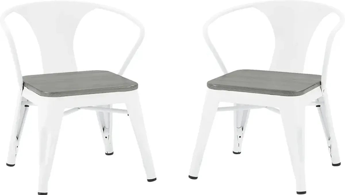 Kids Bilsai White Chair, Set of 2