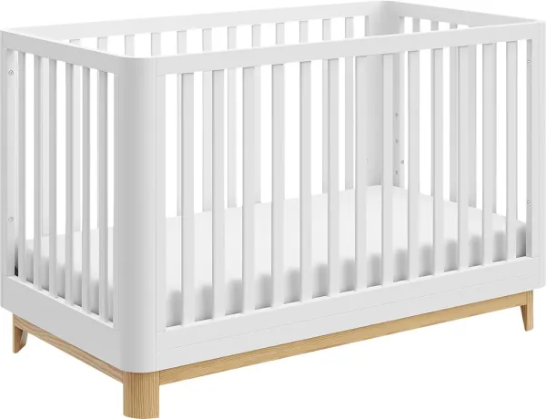 Kids Mytha White/Natural Convertible Crib