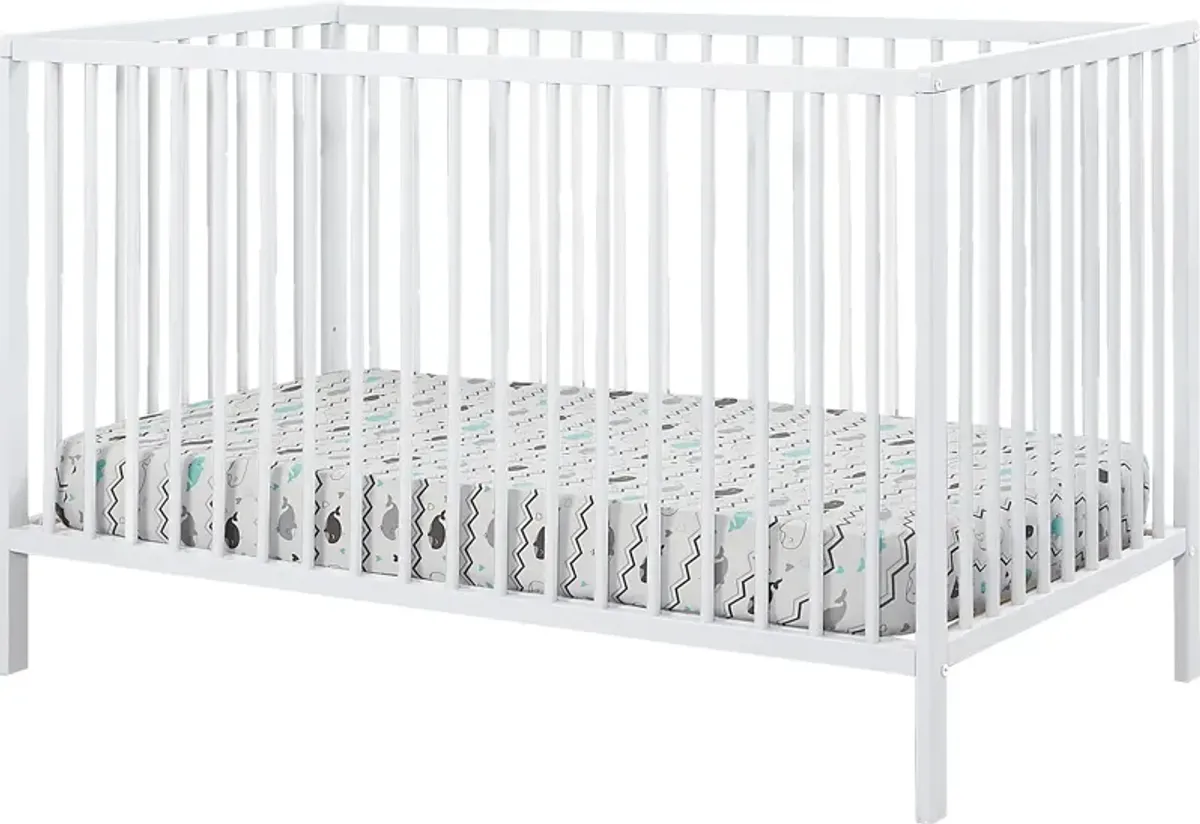 Kids Avukhi White Convertible Crib