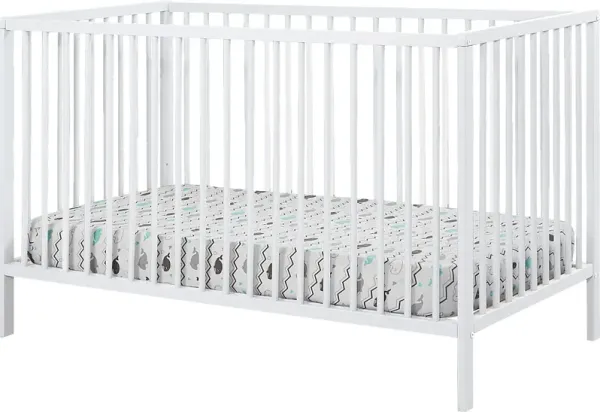 Kids Avukhi White Convertible Crib