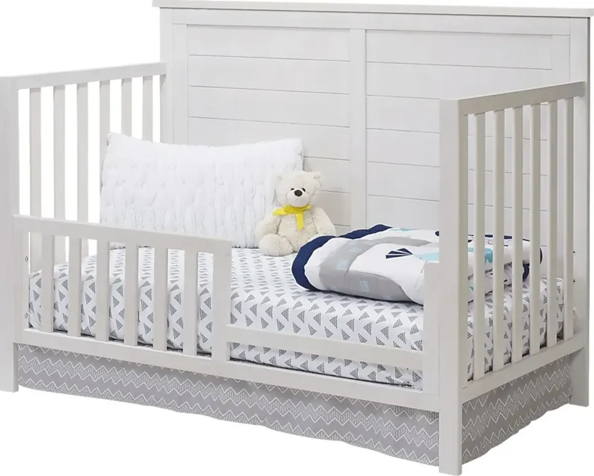 Kids Zivau White Convertible Crib