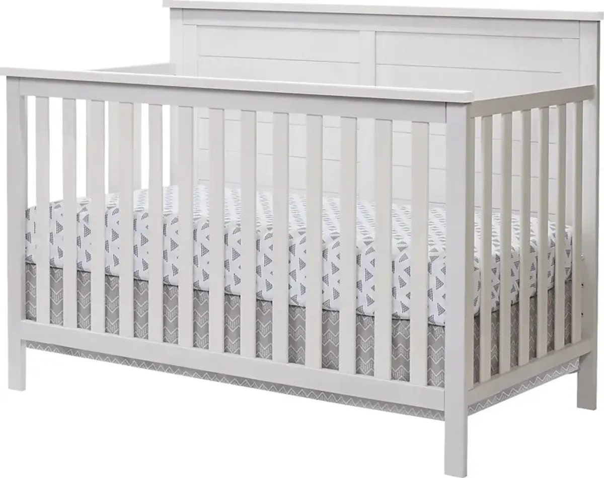 Kids Zivau White Convertible Crib