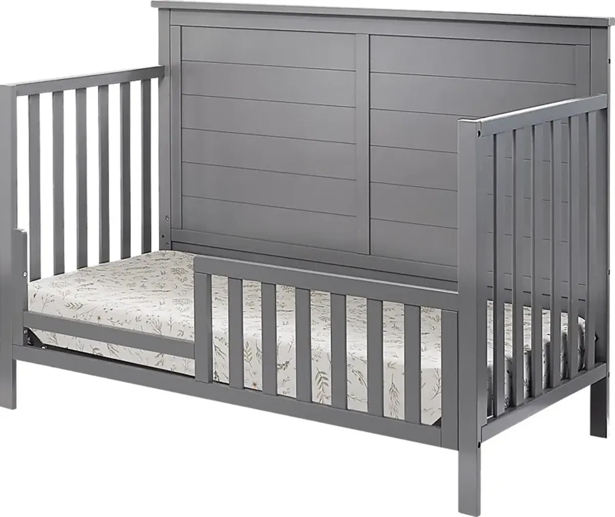 Kids Zivau Gray Convertible Crib