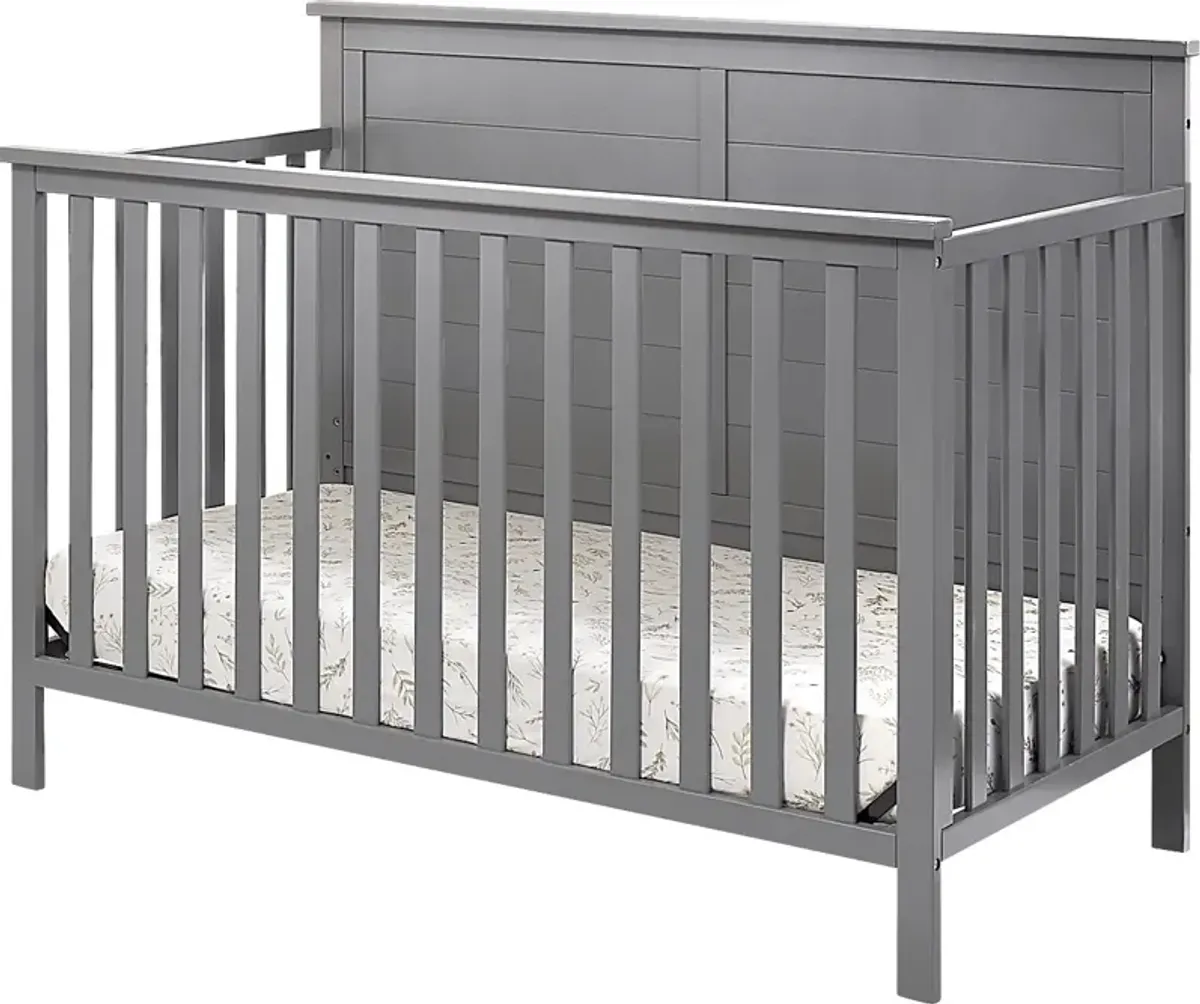 Kids Zivau Gray Convertible Crib