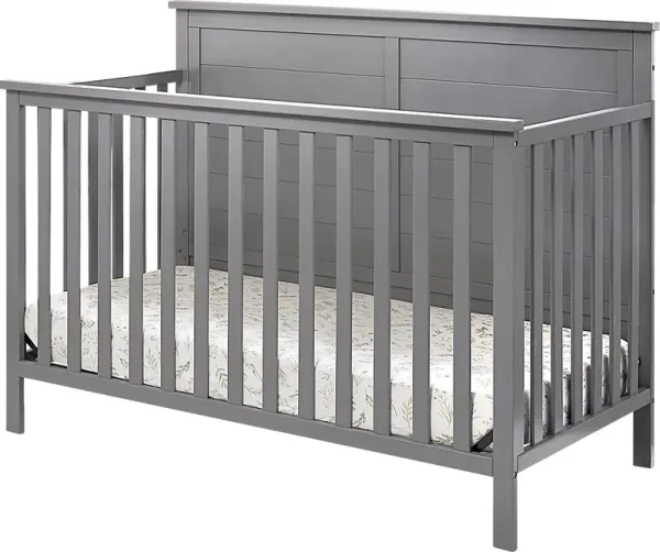 Kids Zivau Gray Convertible Crib