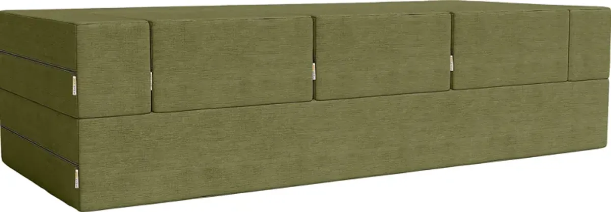 Kids Alfy Green Sofa & Ottomans, Set of 4