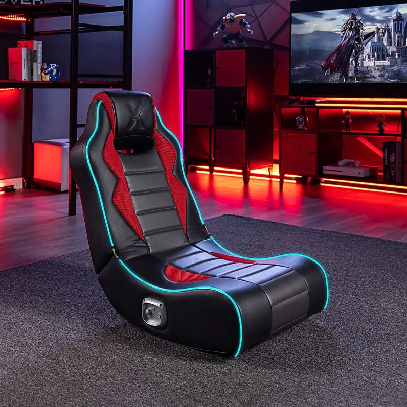 Kids Vahid Black/Red LED Gaming Rocker