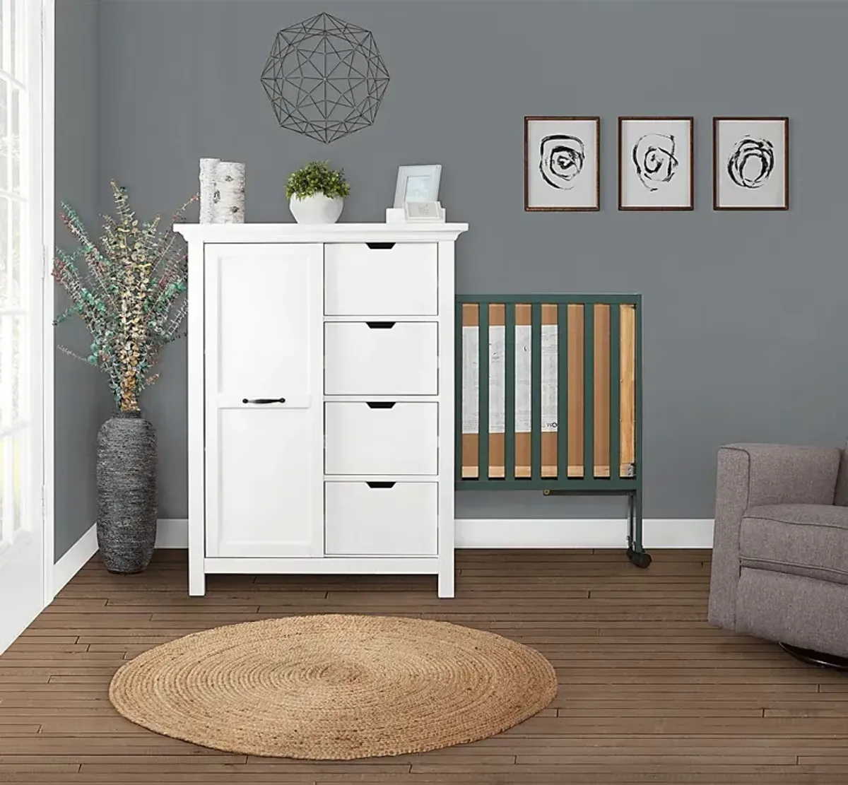 Kids Elaro Olive Crib