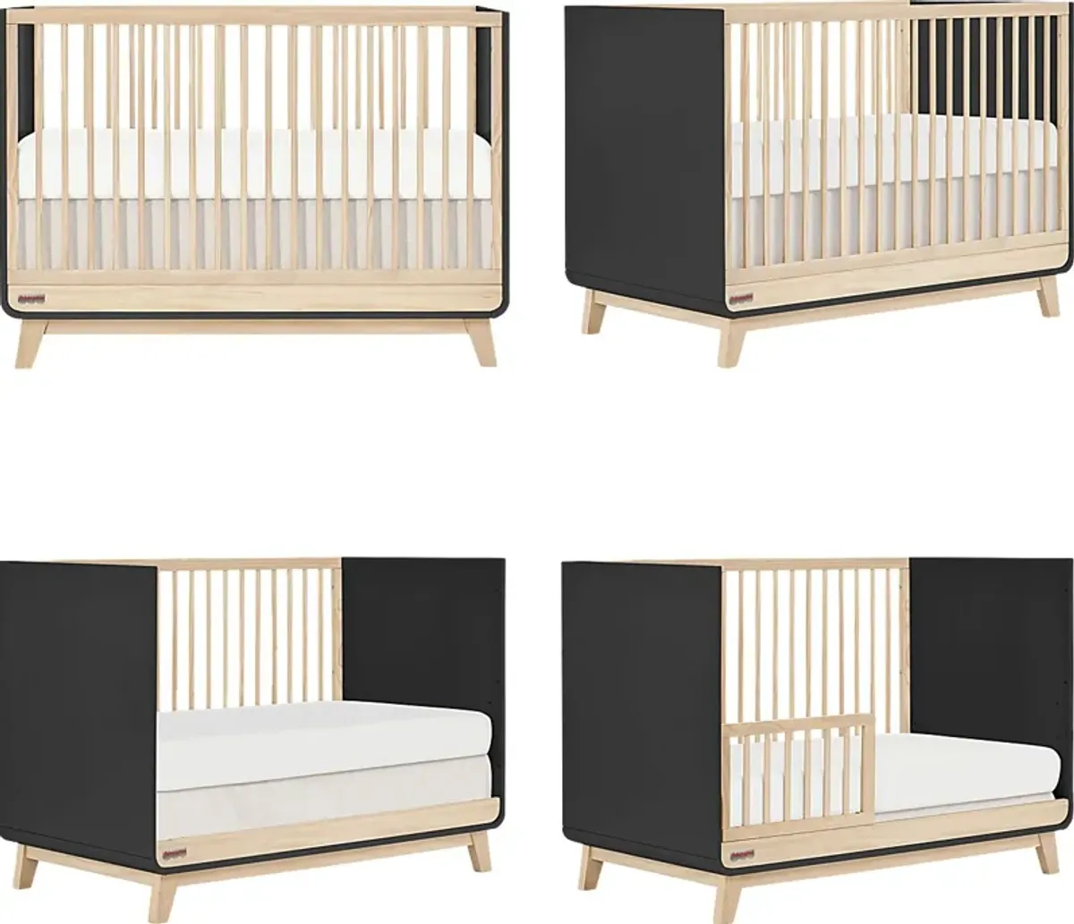 Kids Velqui Black Convertible Crib