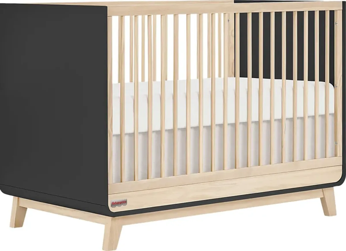 Kids Velqui Black Convertible Crib