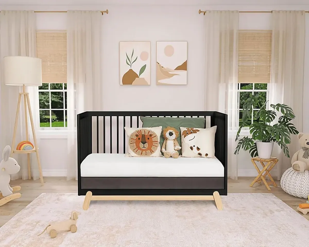 Kids Salvra Black Convertible Crib