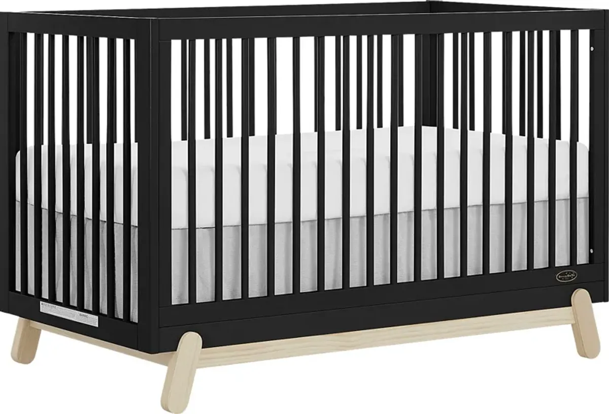 Kids Salvra Black Convertible Crib