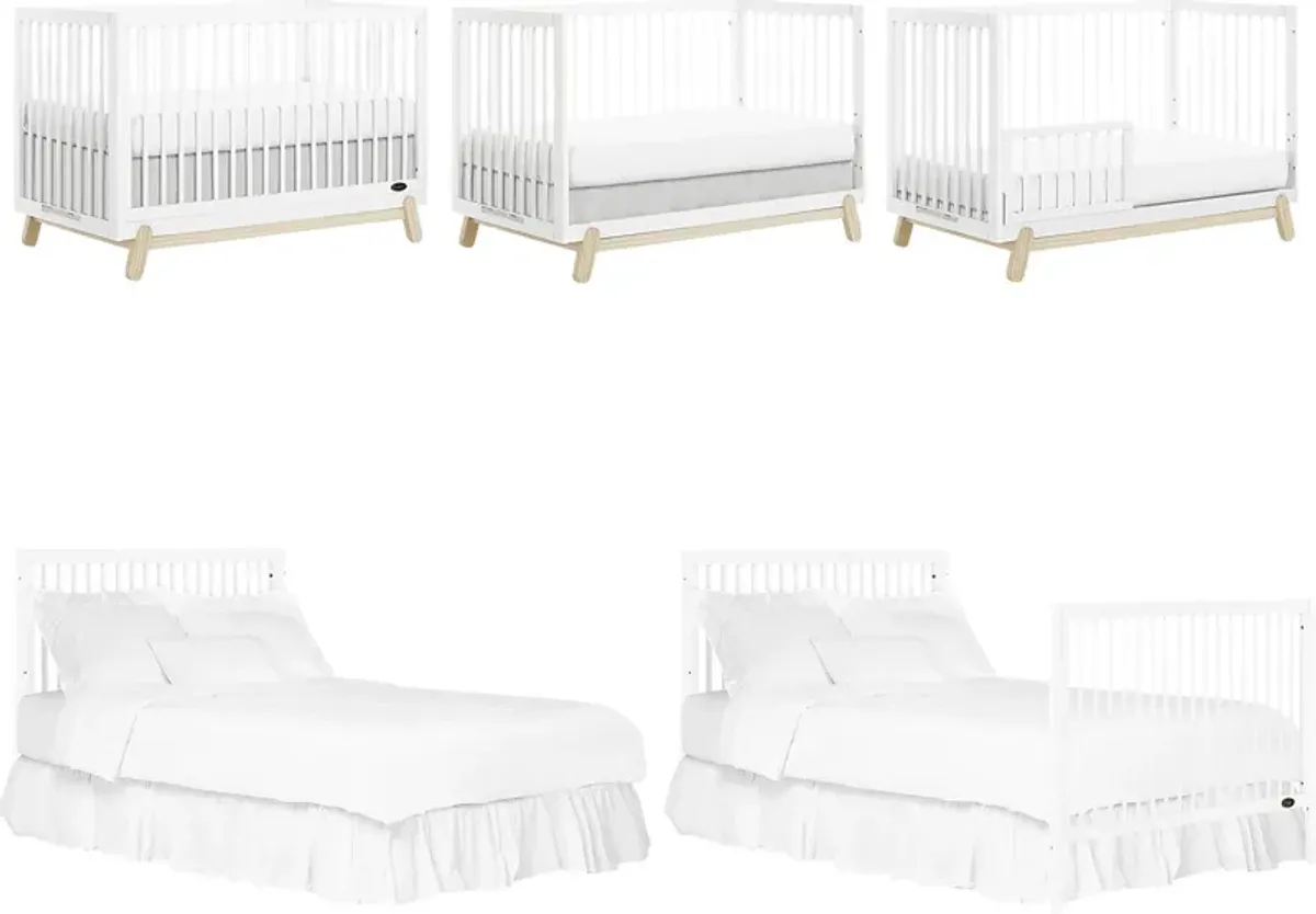 Kids Salvra White Convertible Crib