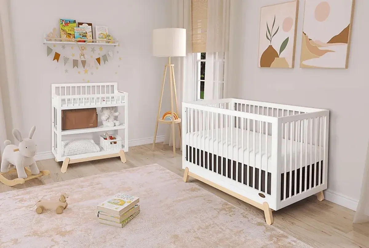 Kids Salvra White Convertible Crib