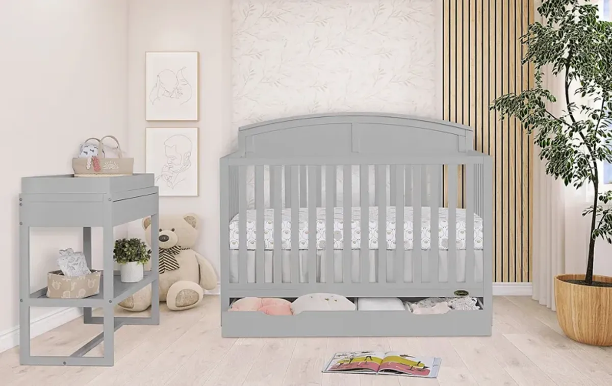 Kids Aezine Gray Convertible Crib