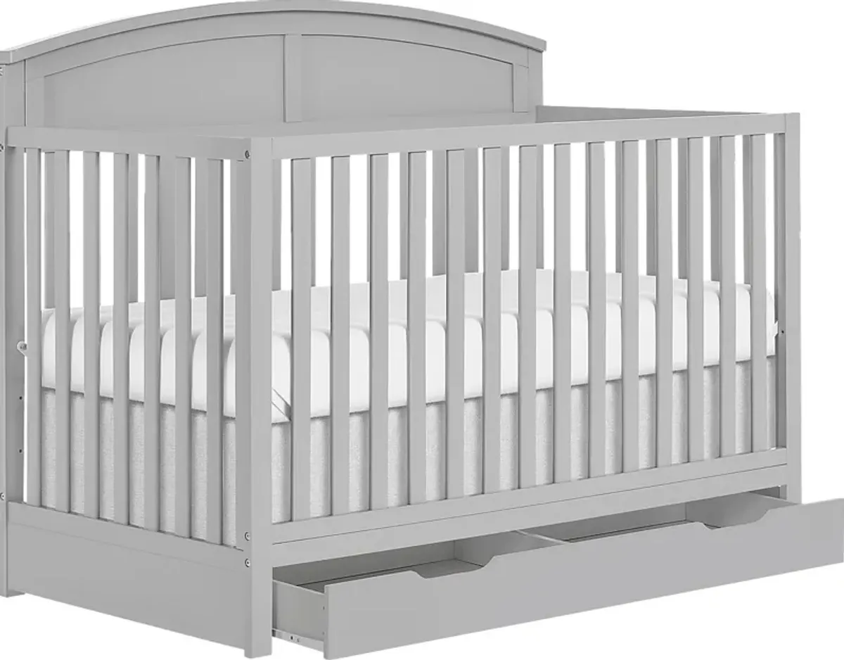 Kids Aezine Gray Convertible Crib