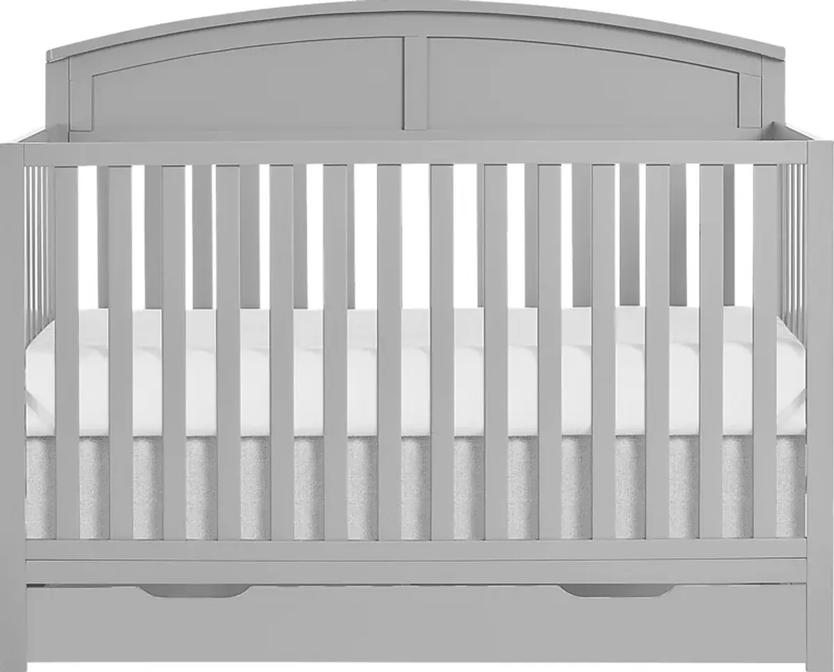 Kids Aezine Gray Convertible Crib