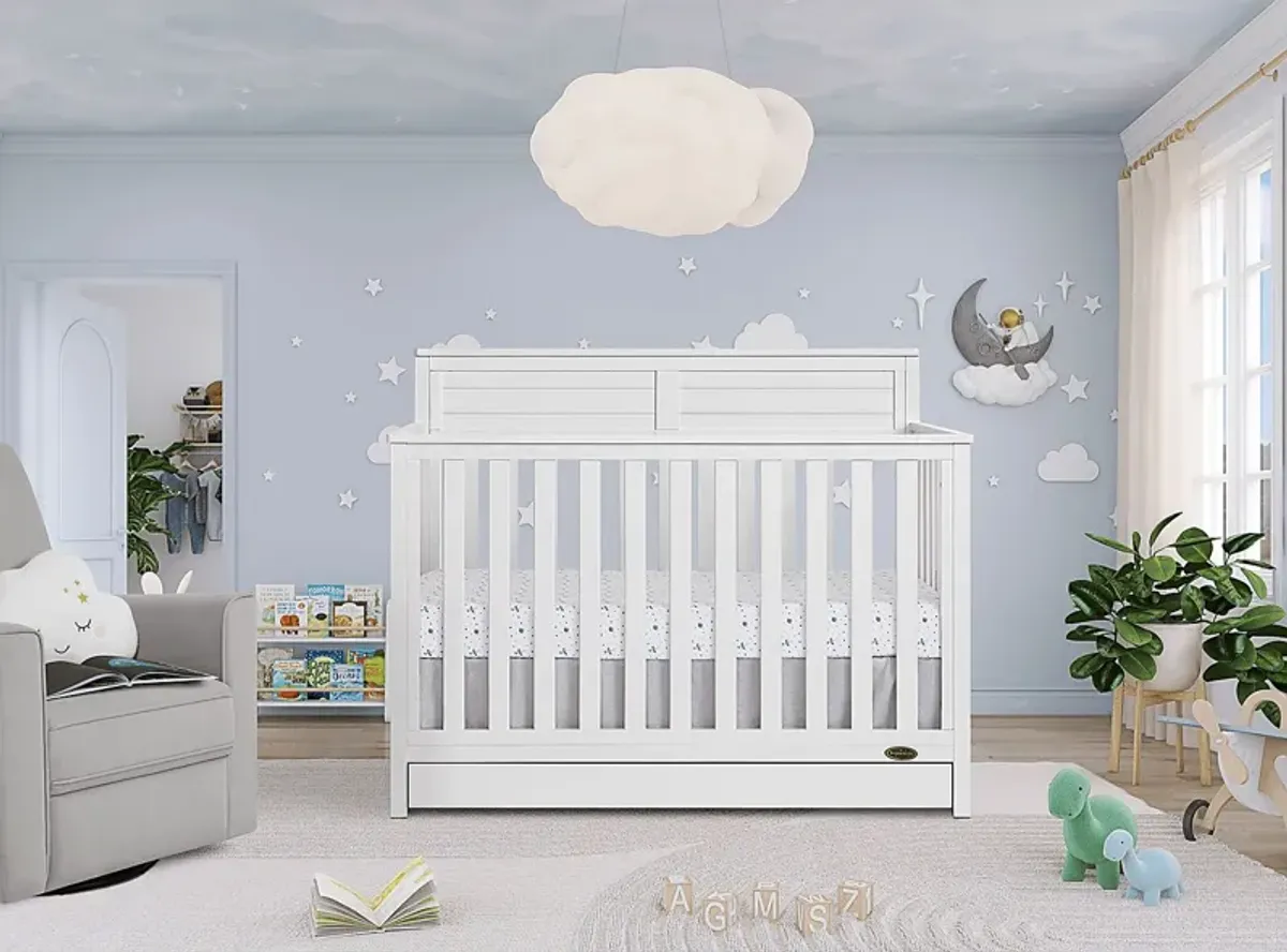 Kids Aroro White Convertible Crib