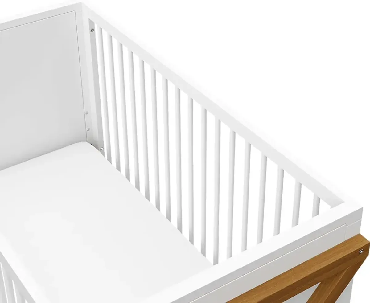 Rastus White Convertible Crib