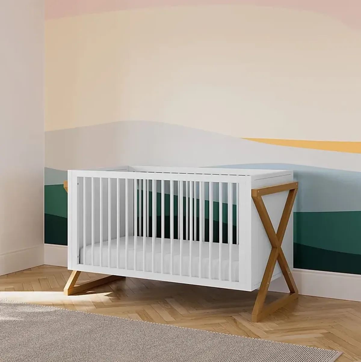 Rastus White Convertible Crib