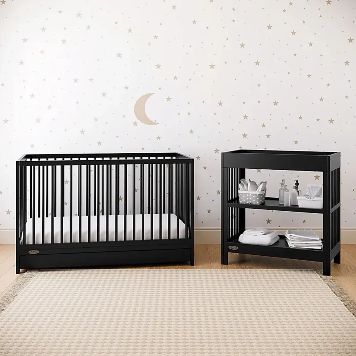 Alexei Black Convertible Crib