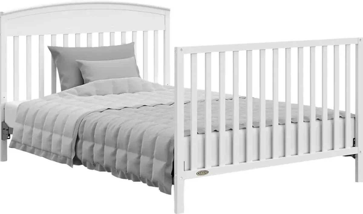 Zhandra White Convertible Crib