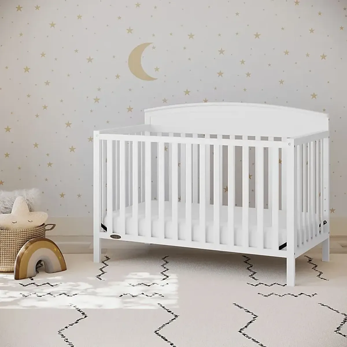 Zhandra White Convertible Crib