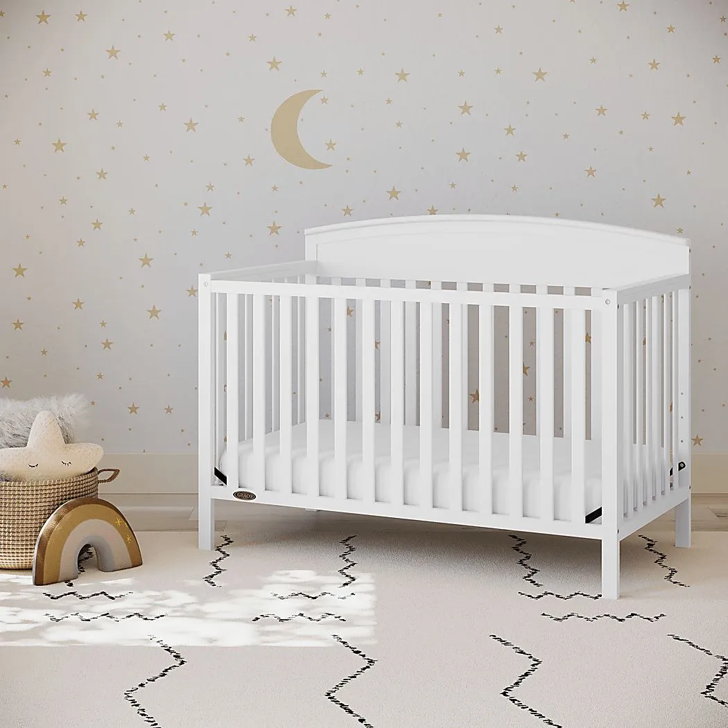 Zhandra White Convertible Crib