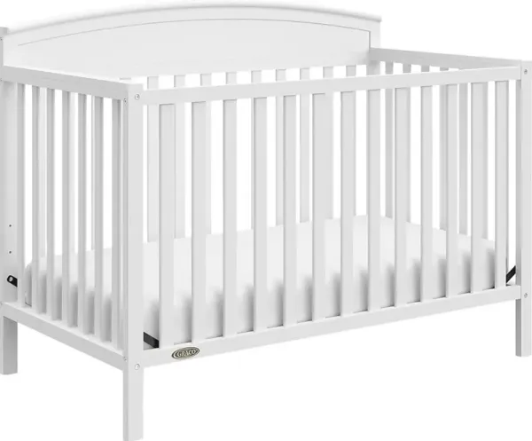 Zhandra White Convertible Crib