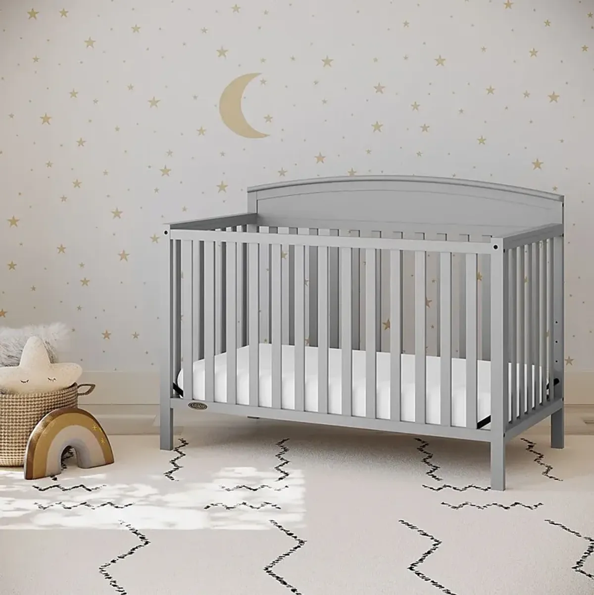 Zhandra Gray Convertible Crib