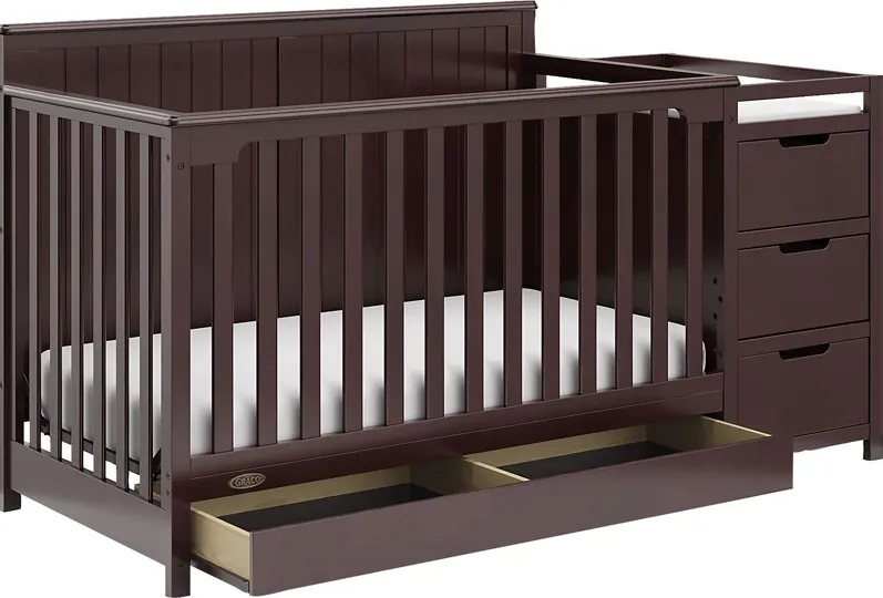 Maralah II Brown Convertible Crib & Changing Table