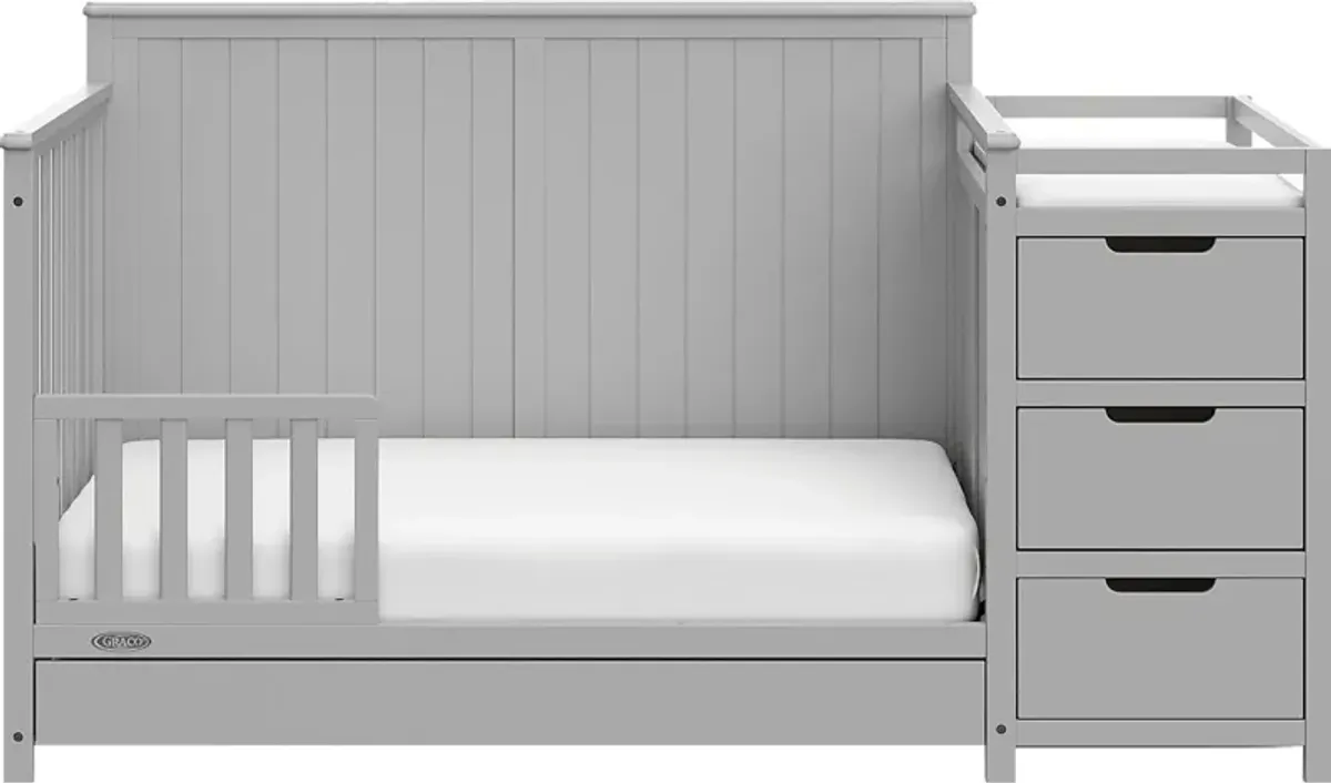 Maralah II Gray Convertible Crib & Changing Table