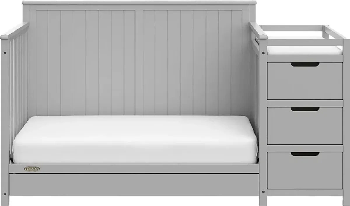 Maralah II Gray Convertible Crib & Changing Table