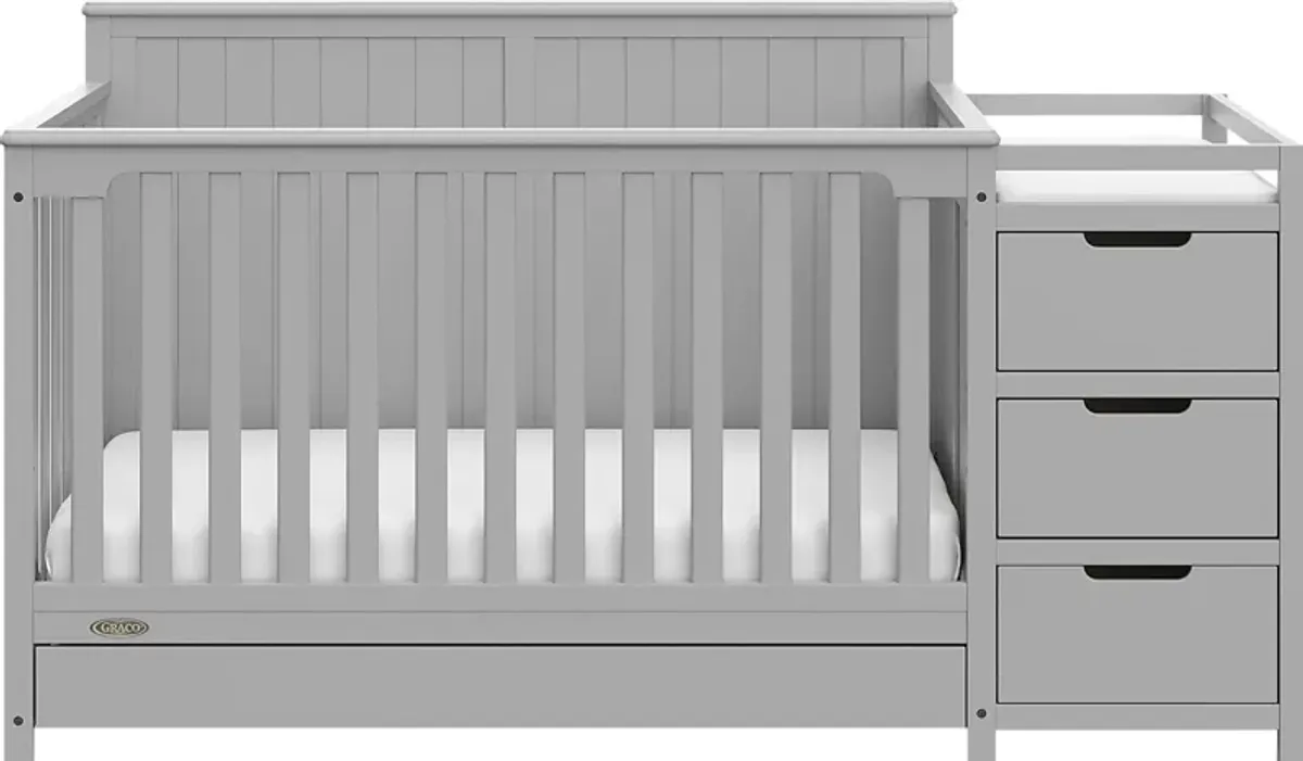 Maralah II Gray Convertible Crib & Changing Table