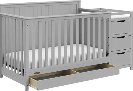 Maralah II Gray Convertible Crib & Changing Table