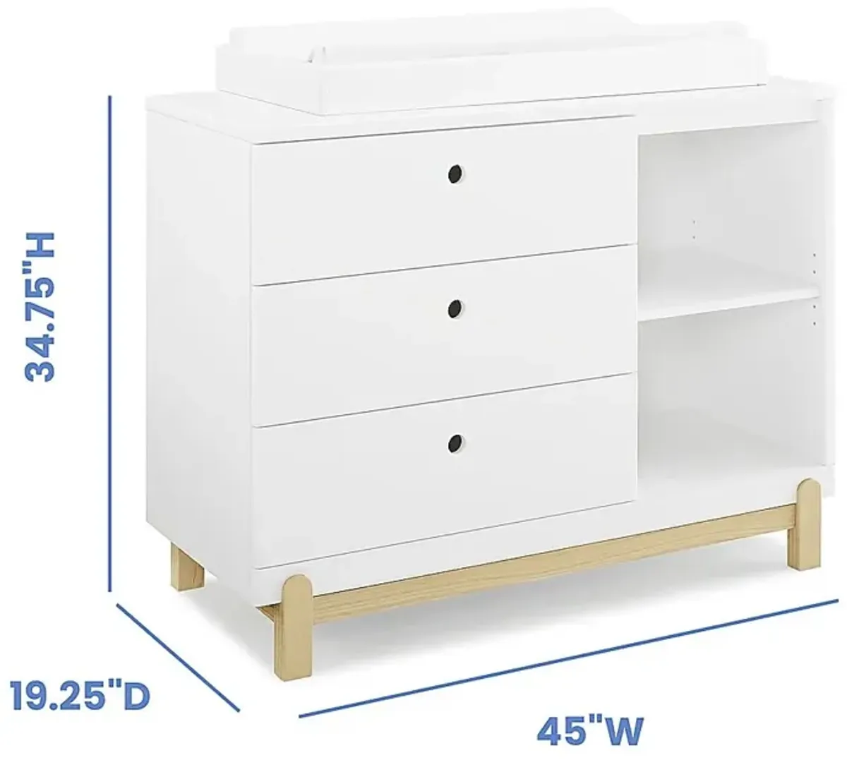 Kids Poppy White Dresser