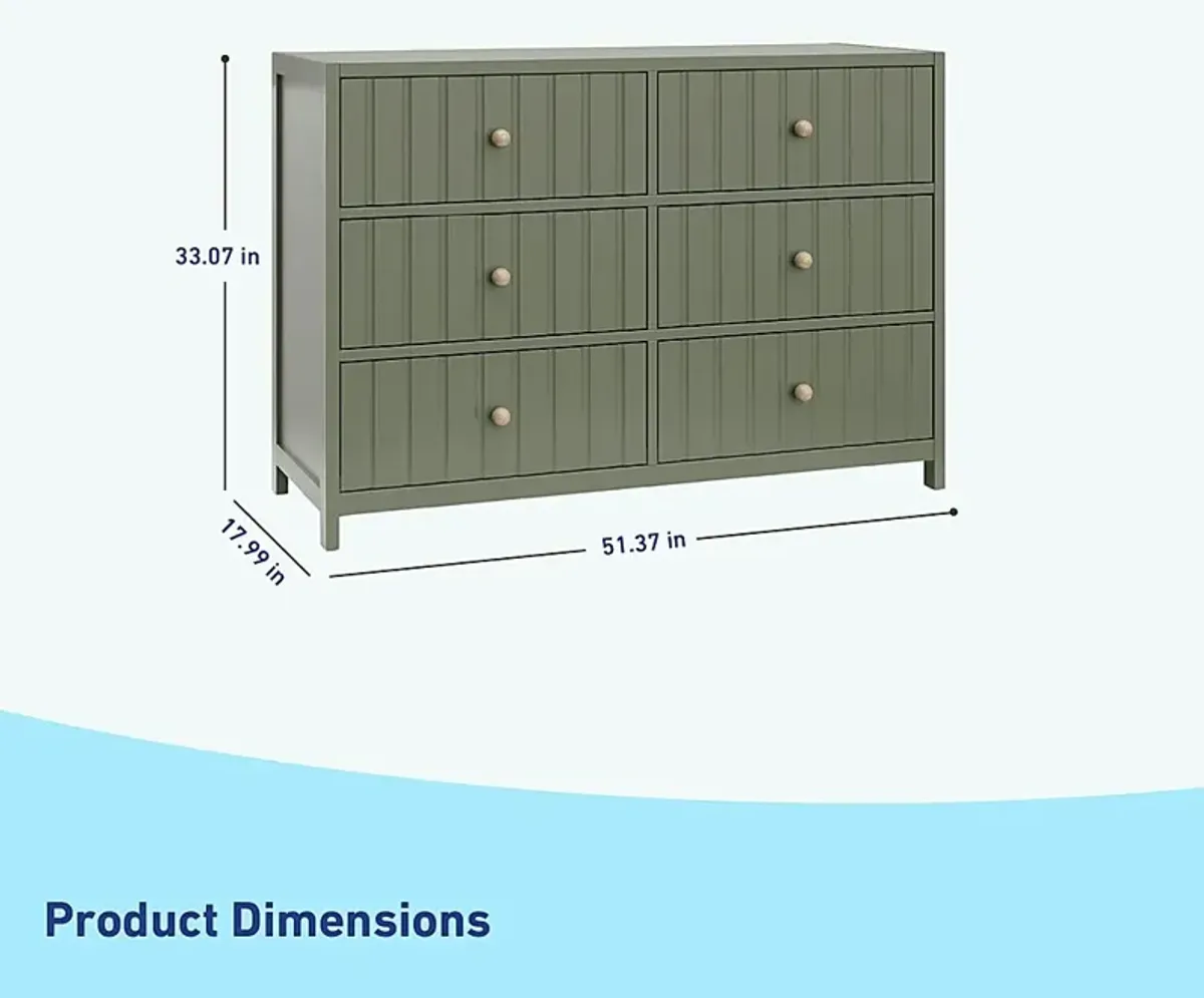 Kids Maelori III Olive Dresser