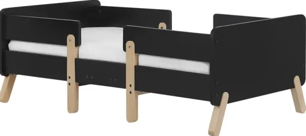 Kids Rhysa Black Toddler Bed