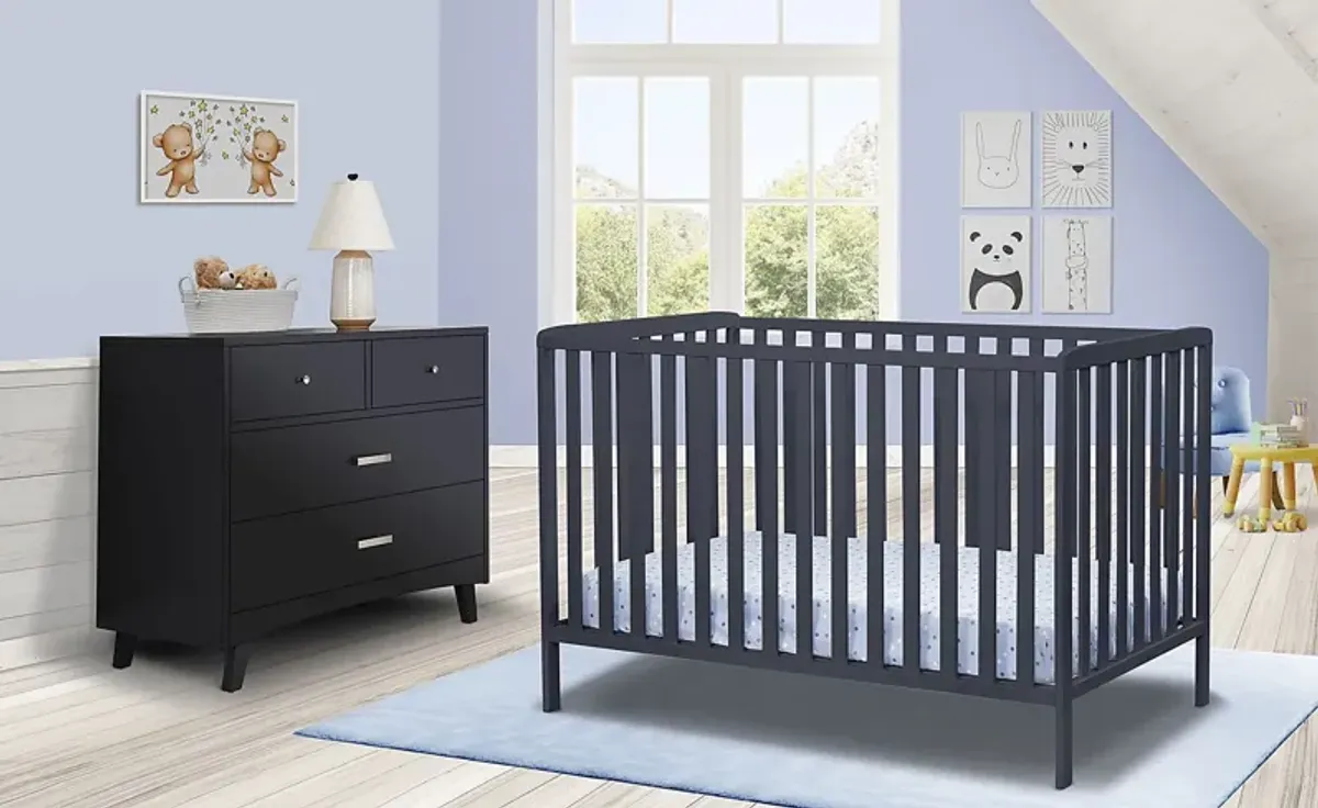 Nerio Dark Gray Crib