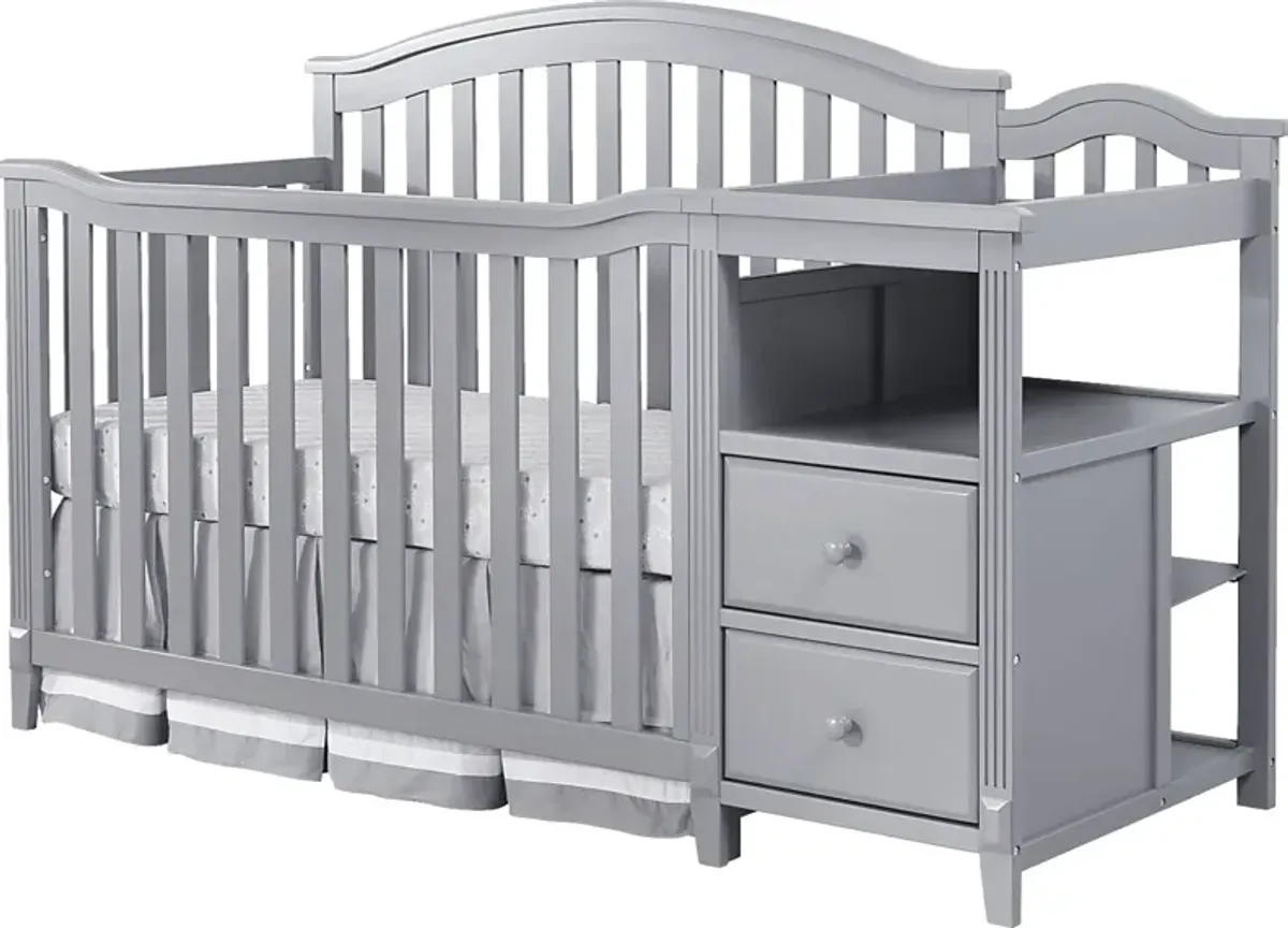 Ronja Gray Crib with Changer