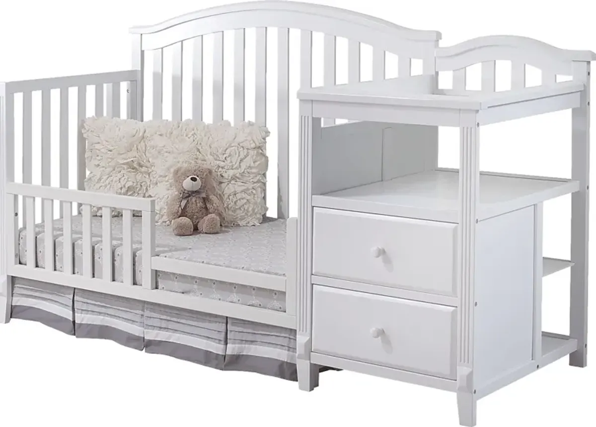 Ronja White Crib with Changer