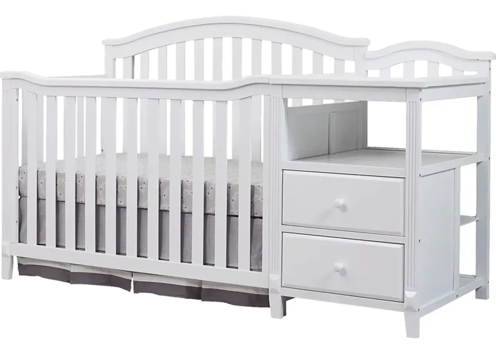 Ronja White Crib with Changer