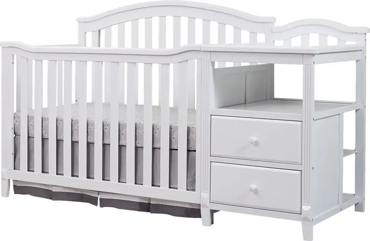 Ronja White Crib with Changer