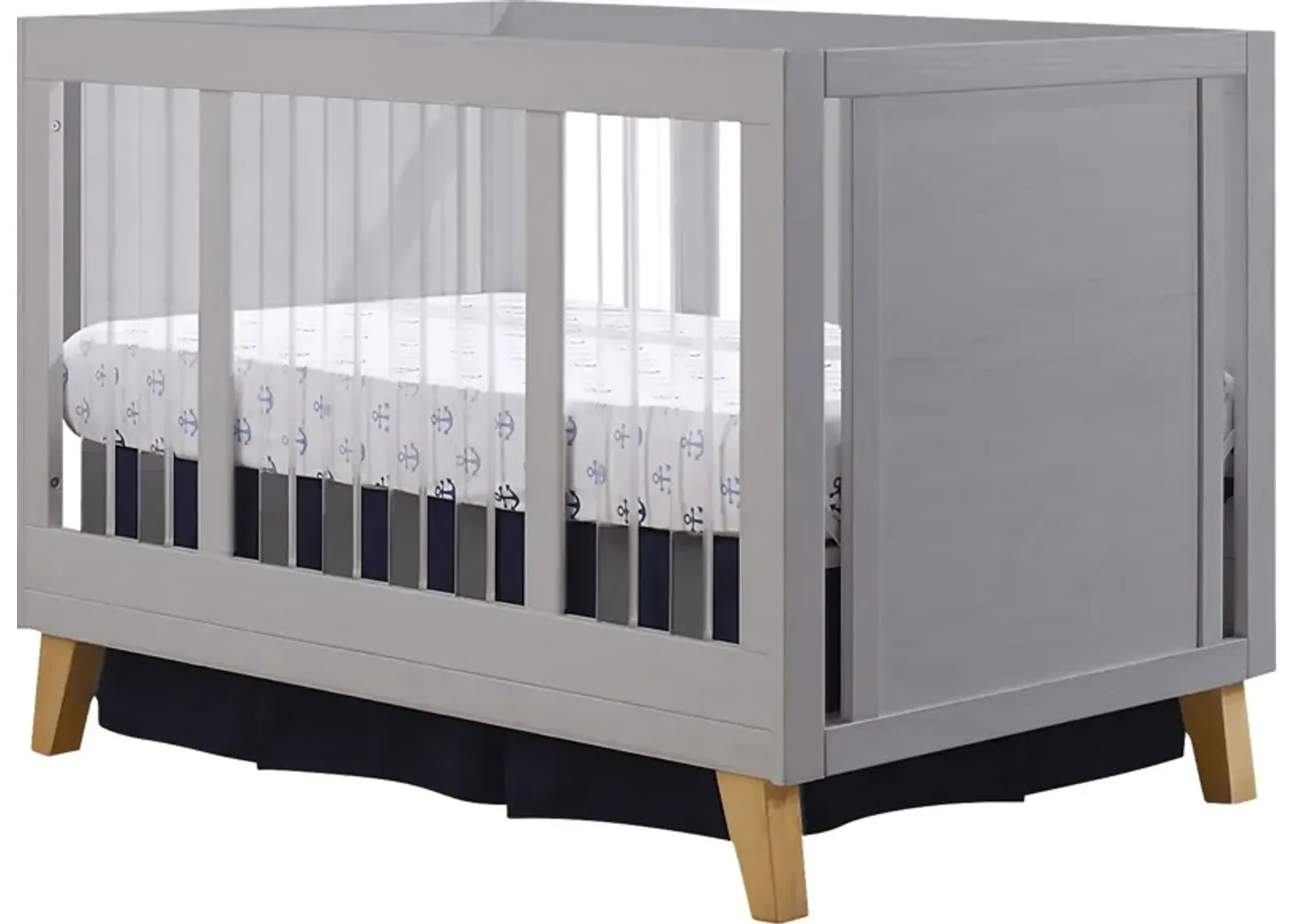 Malou Gray Natural Crib