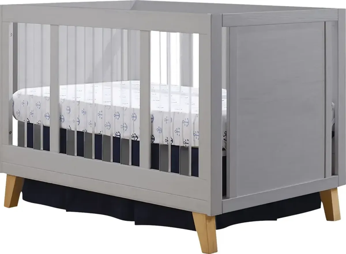 Malou Gray Natural Crib