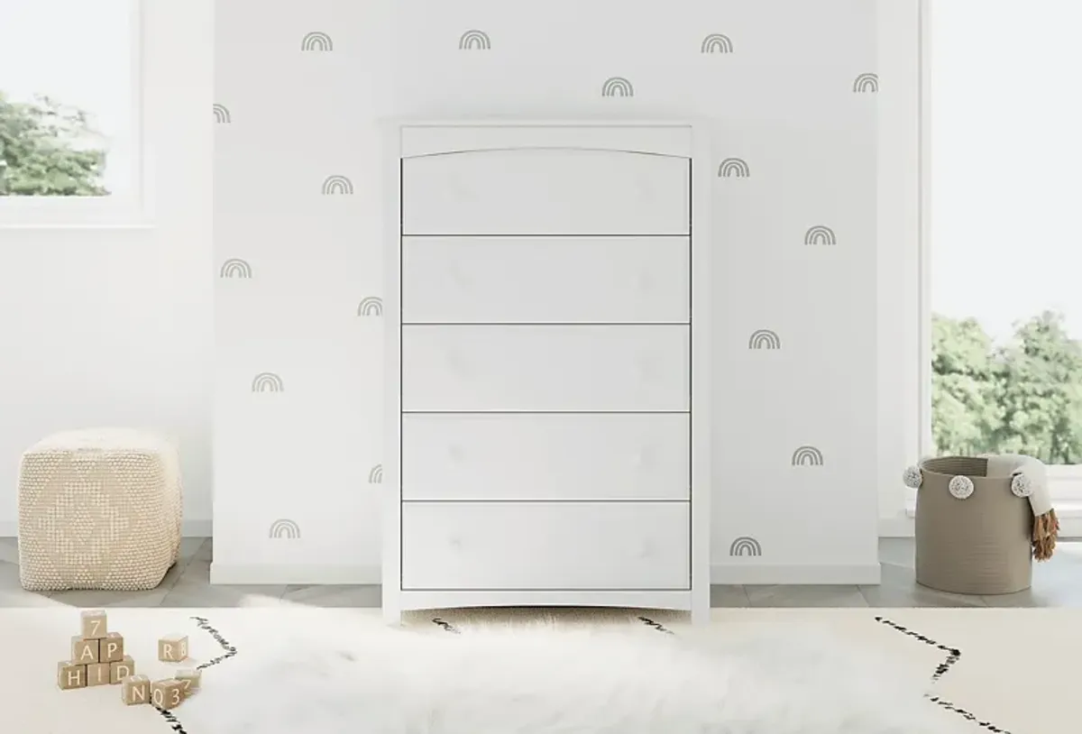 Kids Theophilus White 5 Drawer Chest