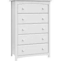 Kids Theophilus White 5 Drawer Chest