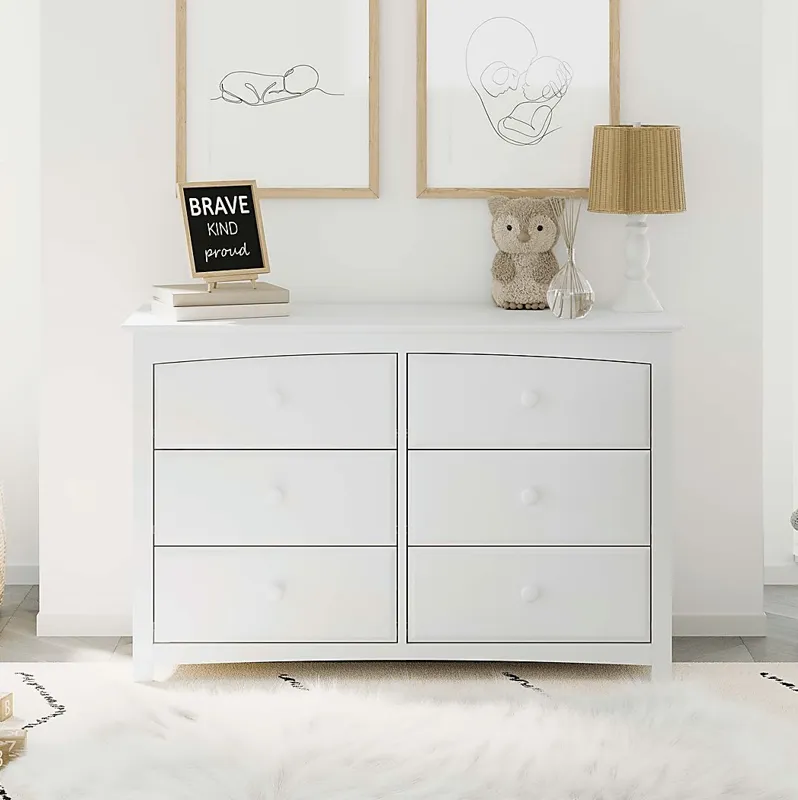 Kids Theophilus White 6 Drawer Dresser