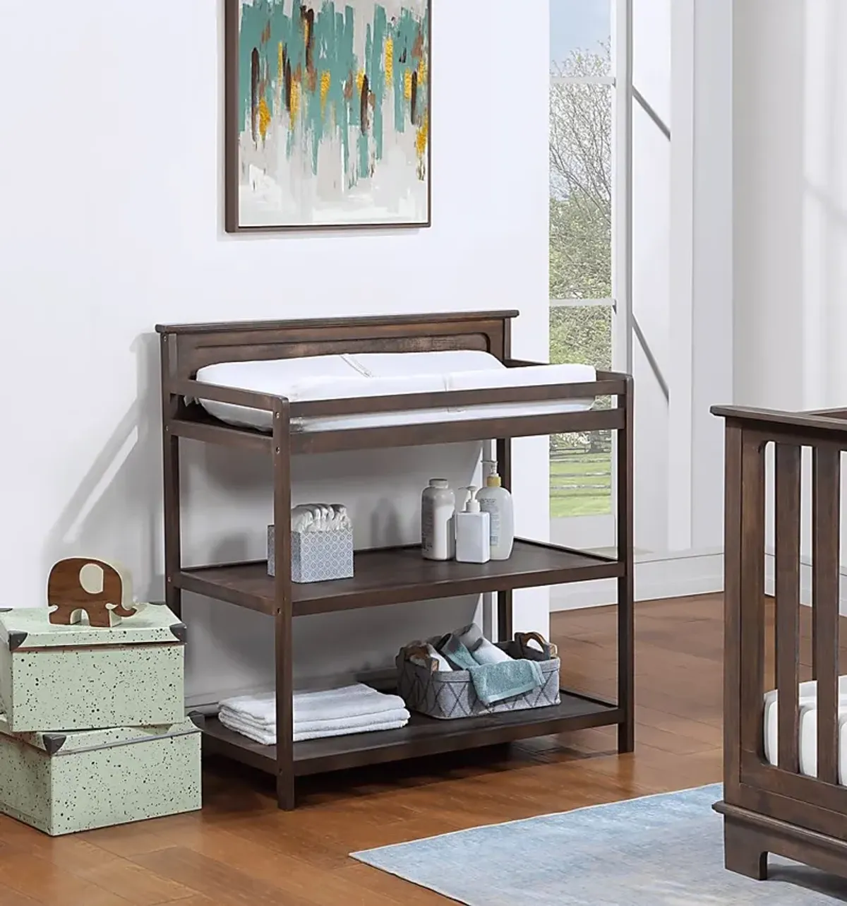 Kids Novira Dark Brown Changing Table