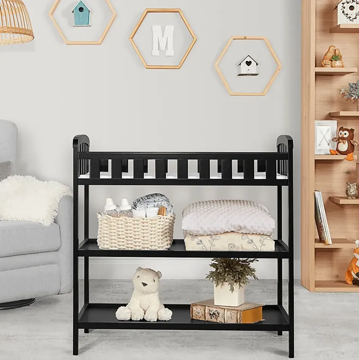 Kids Ridu Black Changing Table